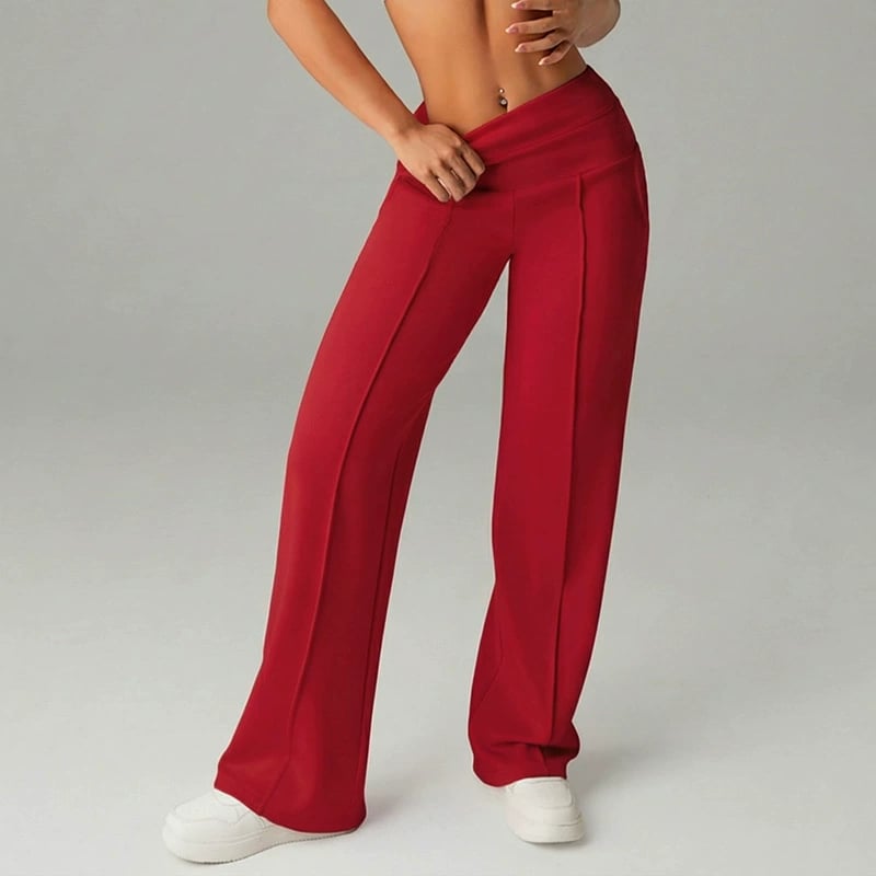 Loose, simple flat-bottom pants, suitable for women