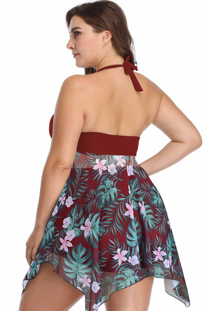 (2XL-6XL) Plus Size Tankini Swimsuit