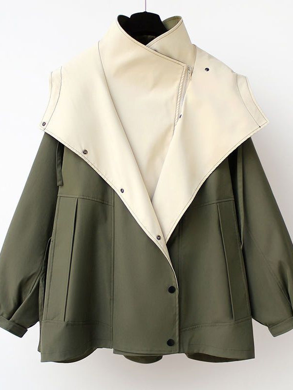 Women's Spring Jacket Korean Windbreaker Female Wild Loose Ladies Outerwear Tops - Seldom Seen Styles