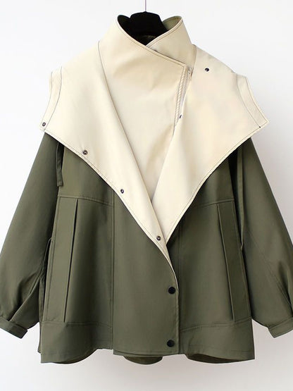 Women's Spring Jacket Korean Windbreaker Female Wild Loose Ladies Outerwear Tops