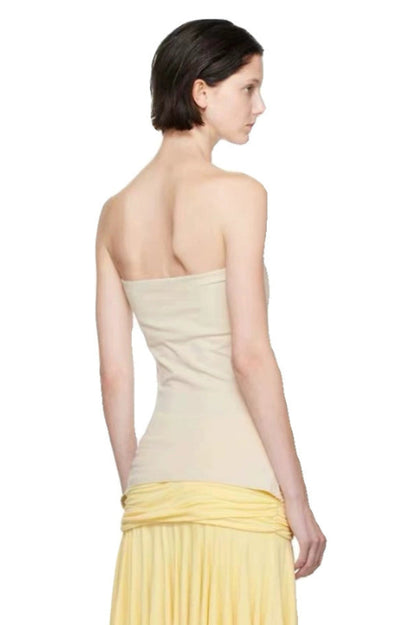 Women's Floral Print Strapless Tube Top Square Neck Sleeveless Stretch Organic Cotton Bandeau Top for Summer Beach Party Date Night