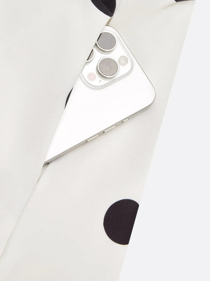 White Bow Classic V Neck Sleeveless A-Line Midi Dress
