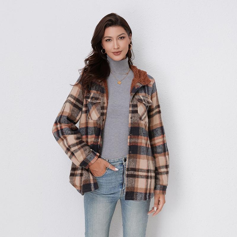 AMELIA™ - Women’s Plaid Hooded Flannel Jacket for Autumn & Winter - Seldom Seen Styles