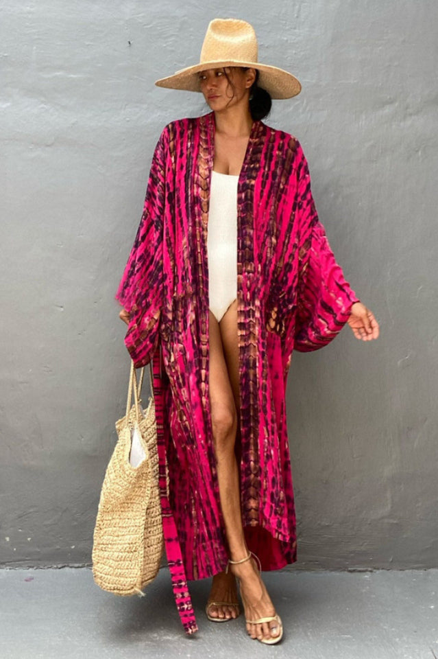 Beach Color Block Printing Cover Up - Seldom Seen Styles