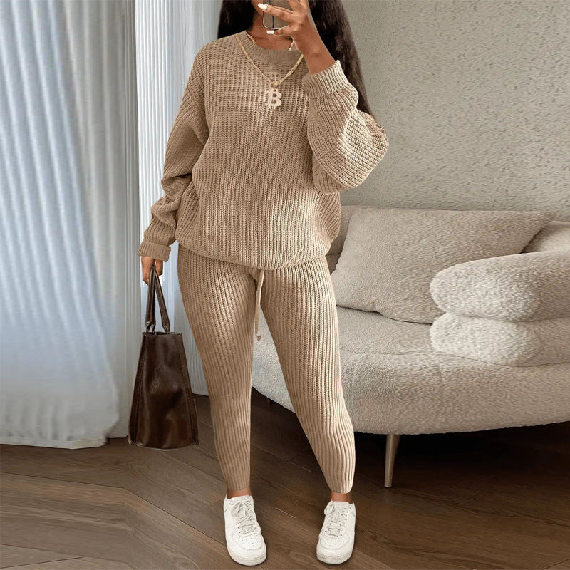 Casual Knitting Suit Trousers  Women's Clothing  Suit  Fashion