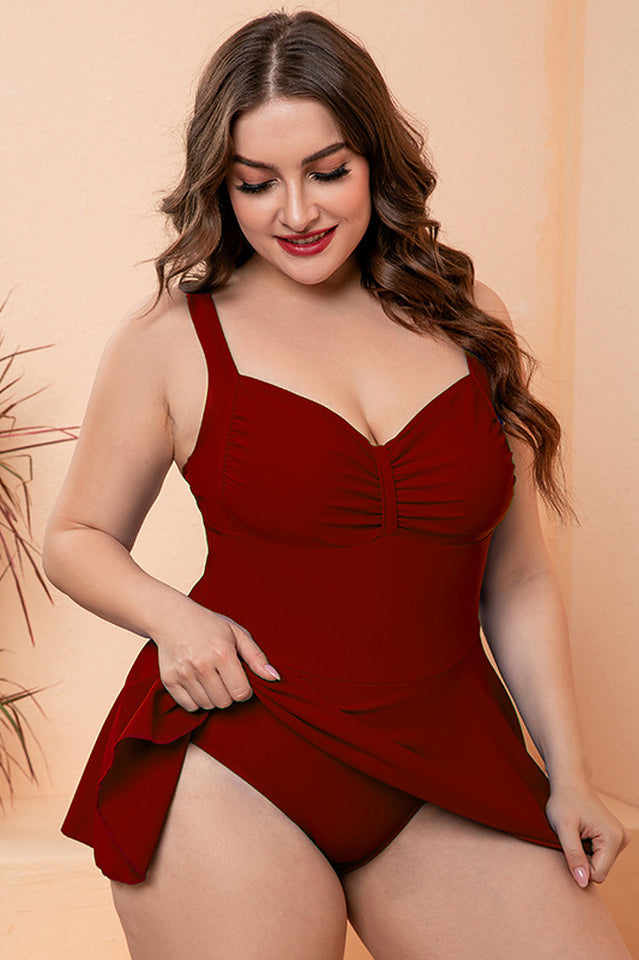 Floral Print Swim Dress With Shorts - Seldom Seen Styles