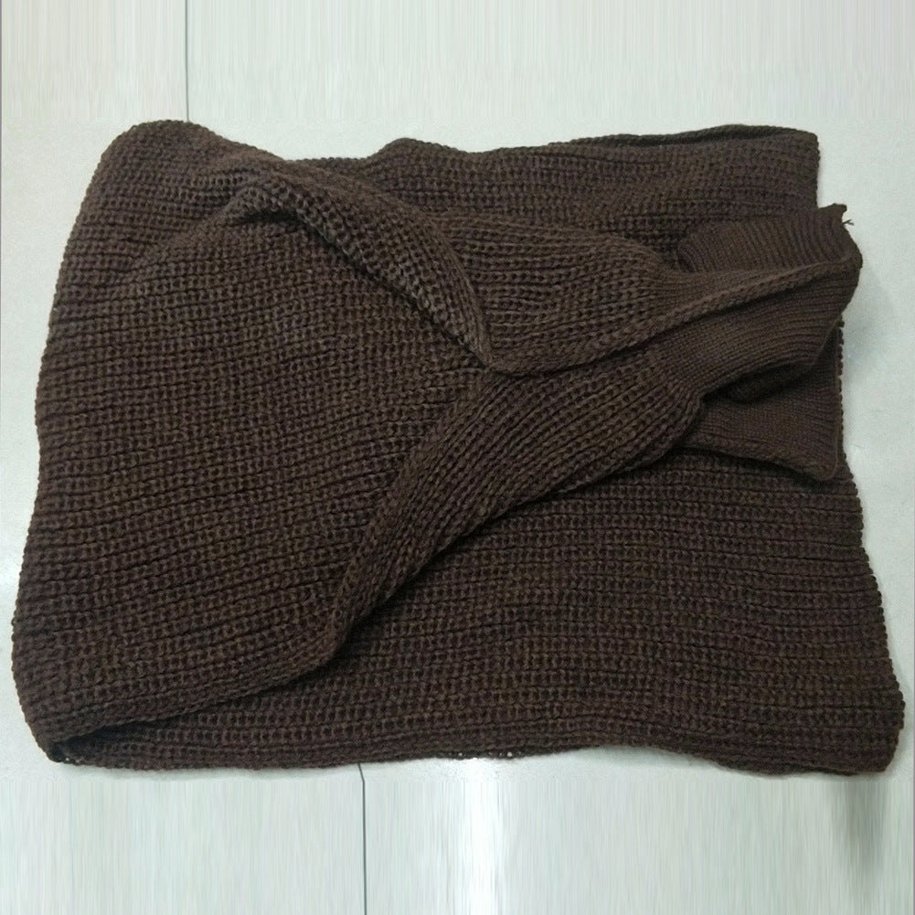 Meistverkauftes Produkt Modischer Strickschal Warmer Wollschal für Damen im Herbst und Winter Einfarbiger Ärmelschal Direktlieferung ab Werk