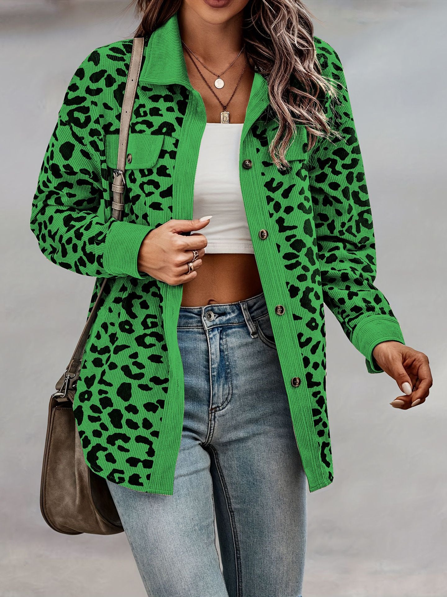 Womens Shacket Jacket Casual Leopard Print Cardigans Coat Oversized Button Down Long Sleeve Shirt 2024 Fashion Outfits - Seldom Seen Styles