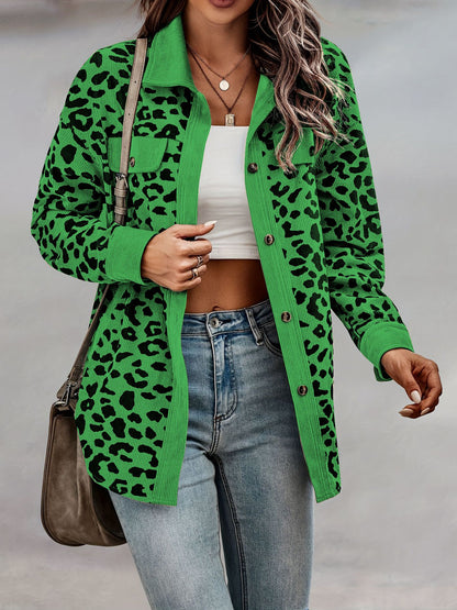 Womens Shacket Jacket Casual Leopard Print Cardigans Coat Oversized Button Down Long Sleeve Shirt 2024 Fashion Outfits