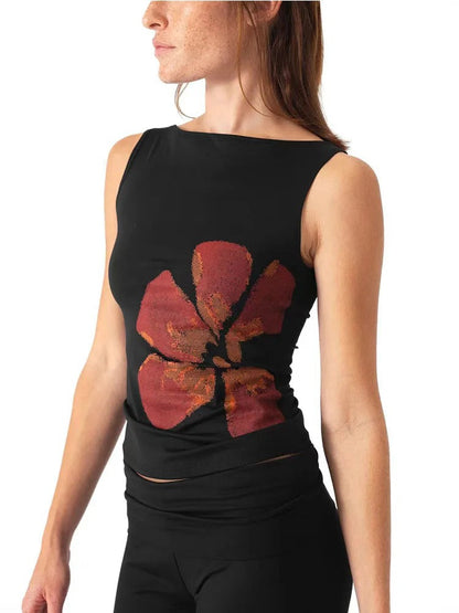 Women's Floral Graphic Tank Top Sleeveless Y2K Fitted Summer Top