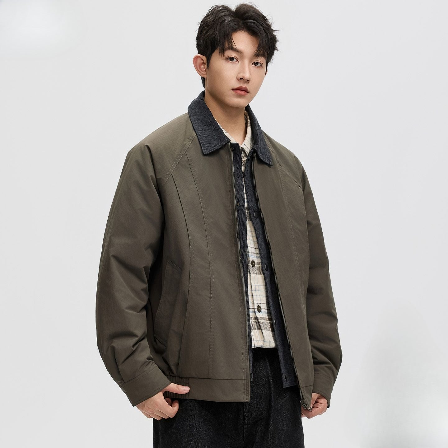 new winter men's down jacket 90 duck down two fashion trend coat lapel outdoor jacket