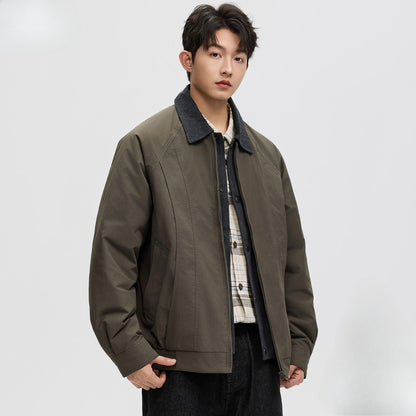 new winter men's down jacket 90 duck down two fashion trend coat lapel outdoor jacket