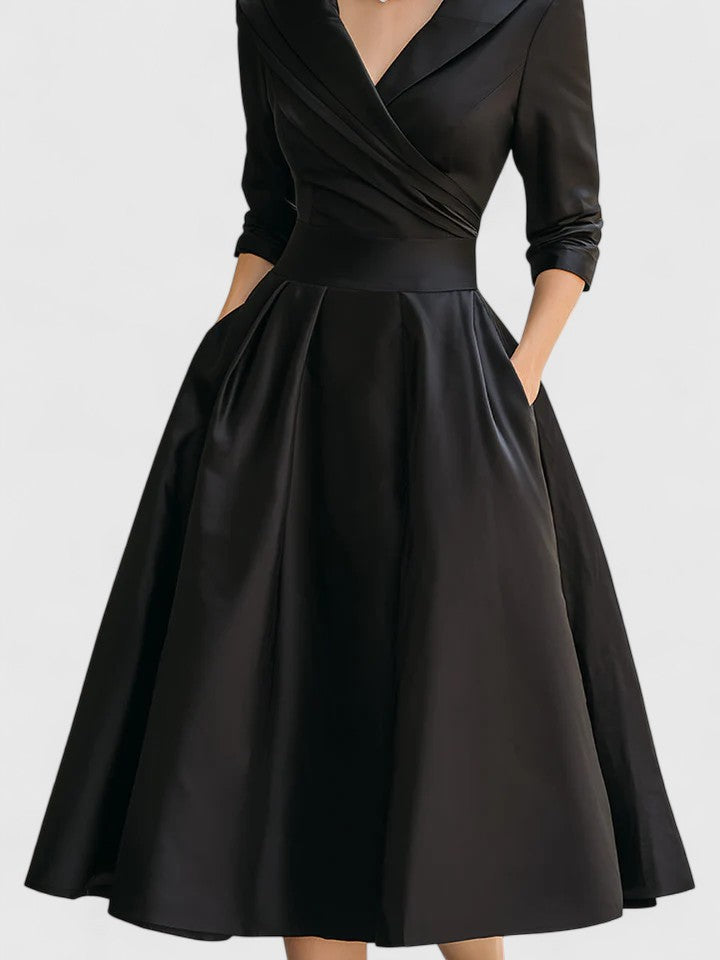 Yan | Elegant Midi Dress - Seldom Seen Styles