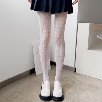 Spring and Autumn Striped Dark Red Millennium Hot-Selling Slimming Stockings Retro Dark Pattern Hot Girl Versatile Thin Pantyhose