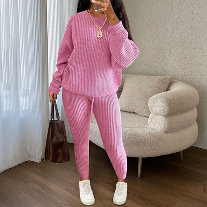 Casual Knitting Suit Trousers  Women's Clothing  Suit  Fashion