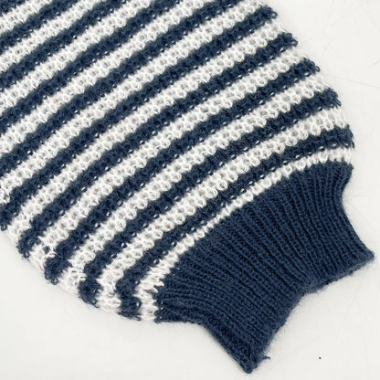 Women's Striped Drop Shoulder Sweater, Y2k Casual Bishop Sleeve Boat Neck Jumper Tops for Daily Outdoor Wear Back To School, Sweaters for Women, Ladies Knitwear for Fall, Fall Outfits, Fallfreshness, Preppy 80s Clothes