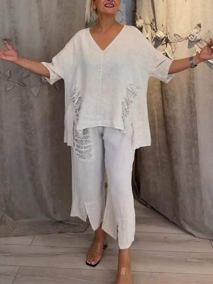 Ensemble deux pièces à taille élastique