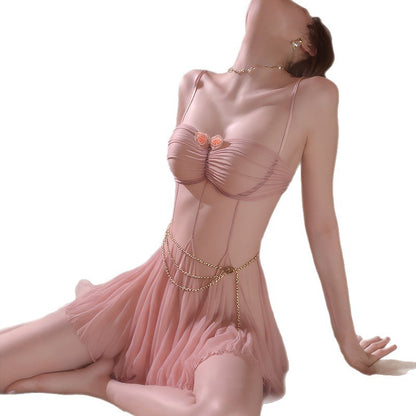 Jiumu Yade Sexy Lingerie Sexy See-through Underwire Nightdress Hot See-through Temptation Passion Nightgown Wholesale qqny