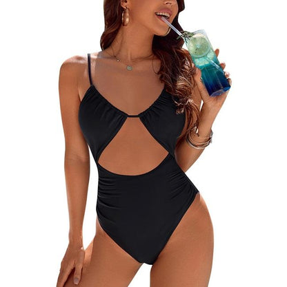 Womens One Piece Swimsuit Tummy Control Bathing Suit Sexy Flattering Cheeky High Cut Out Cute Ladies Swimwear - Seldom Seen Styles