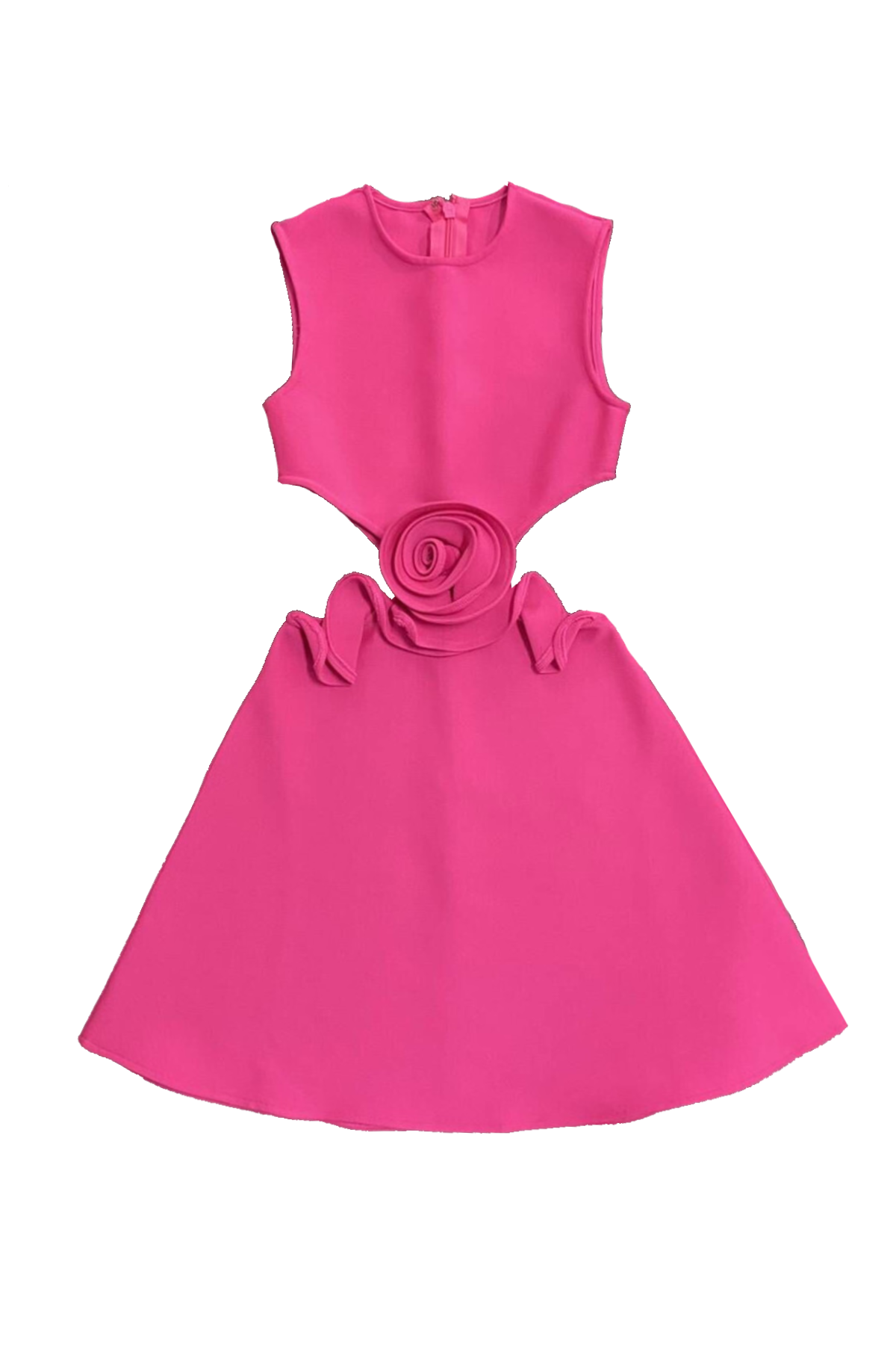 Women's Pink Cut Out Mini Dress Floral Detail Party Dress - Seldom Seen Styles