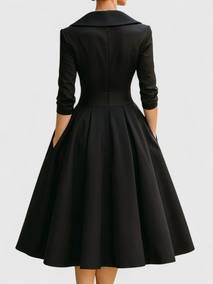 Yan | Elegant Midi Dress - Seldom Seen Styles