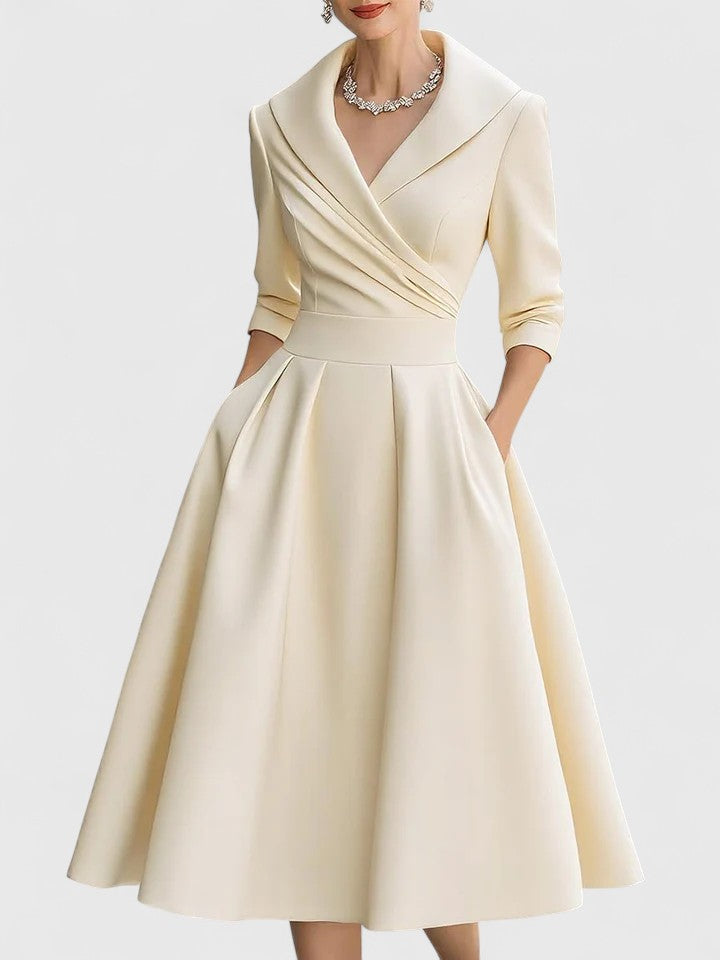 Yan | Elegant Midi Dress - Seldom Seen Styles