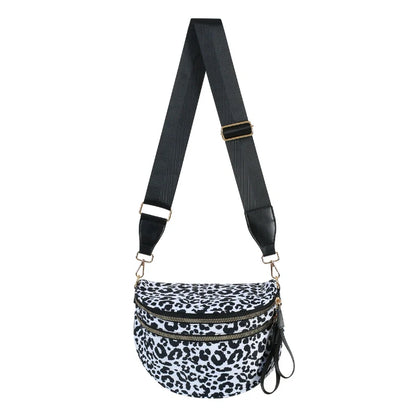 Women's Leopard Print Bum Bag Crossbody Fanny Pack Waterproof Hands Free Travel Vacation Bag