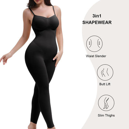 SHAPERX  Full Body Shapewear Tummy Control High Waisted Leggings Stretchy Bodysuit Black Sculpting