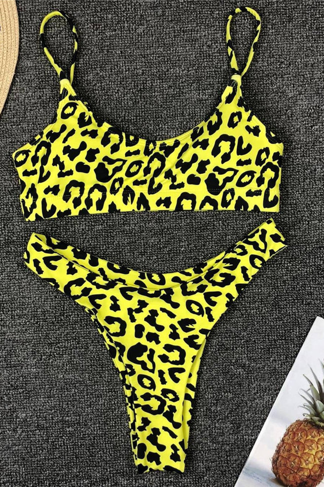 Leopard Print Bikini Set (Multicolor) - Seldom Seen Styles
