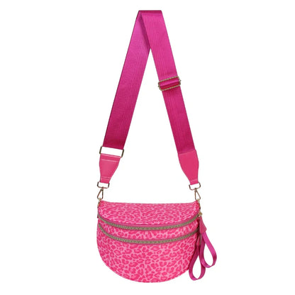 Women's Leopard Print Bum Bag Crossbody Fanny Pack Waterproof Hands Free Travel Vacation Bag