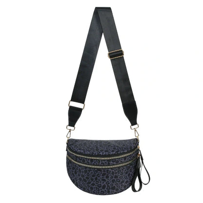 Women's Leopard Print Bum Bag Crossbody Fanny Pack Waterproof Hands Free Travel Vacation Bag
