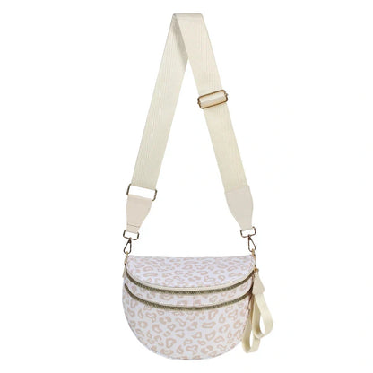 Women's Leopard Print Bum Bag Crossbody Fanny Pack Waterproof Hands Free Travel Vacation Bag
