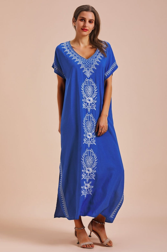 Boho Print Slit Dress - Seldom Seen Styles