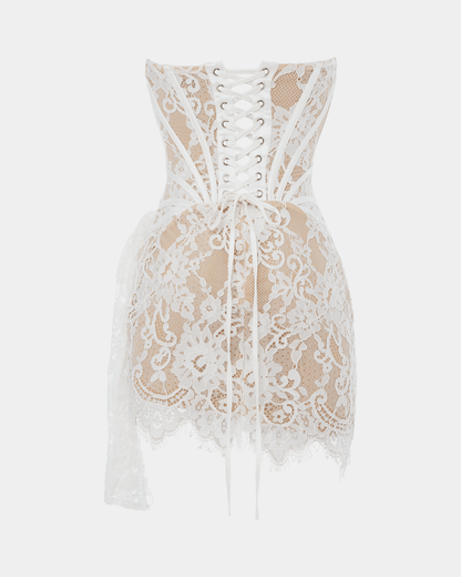 The lace corset mini dress