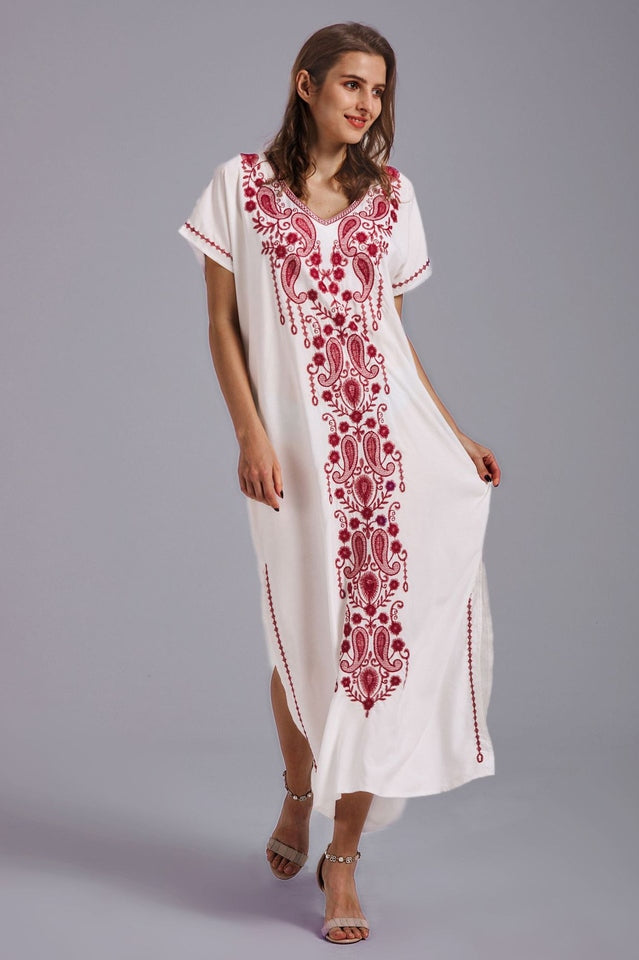 Boho Print Slit Dress - Seldom Seen Styles