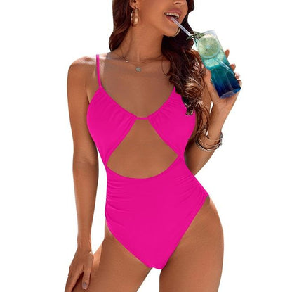 Womens One Piece Swimsuit Tummy Control Bathing Suit Sexy Flattering Cheeky High Cut Out Cute Ladies Swimwear - Seldom Seen Styles