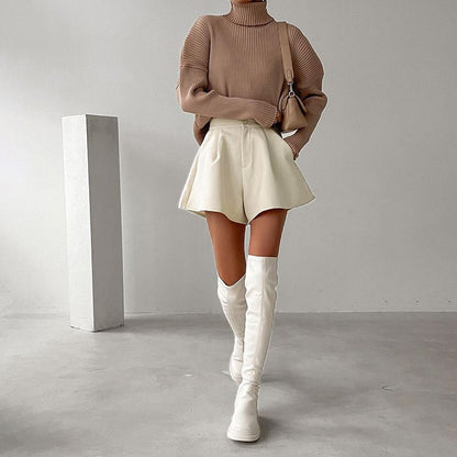 Women's High Waisted A Line Shorts Flowy Casual Mini Shorts