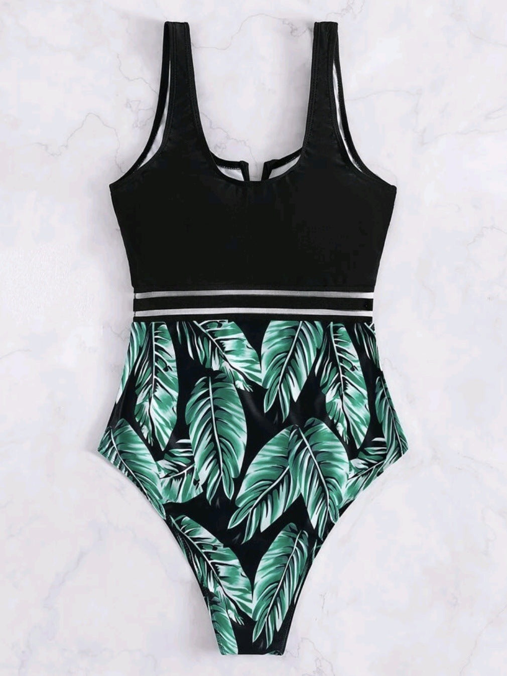 colour block one piece swimsuit​ 