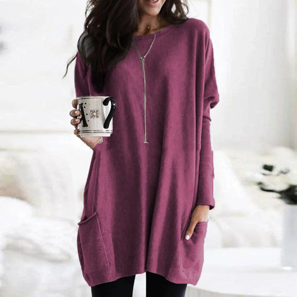 Chicbeautyy Women's Lightweight Long Sleeve Tunic Top - Seldom Seen Styles