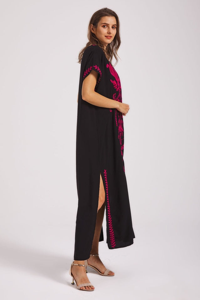 Boho Print Slit Dress - Seldom Seen Styles