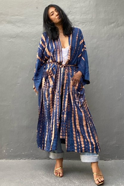 Beach Color Block Printing Cover Up