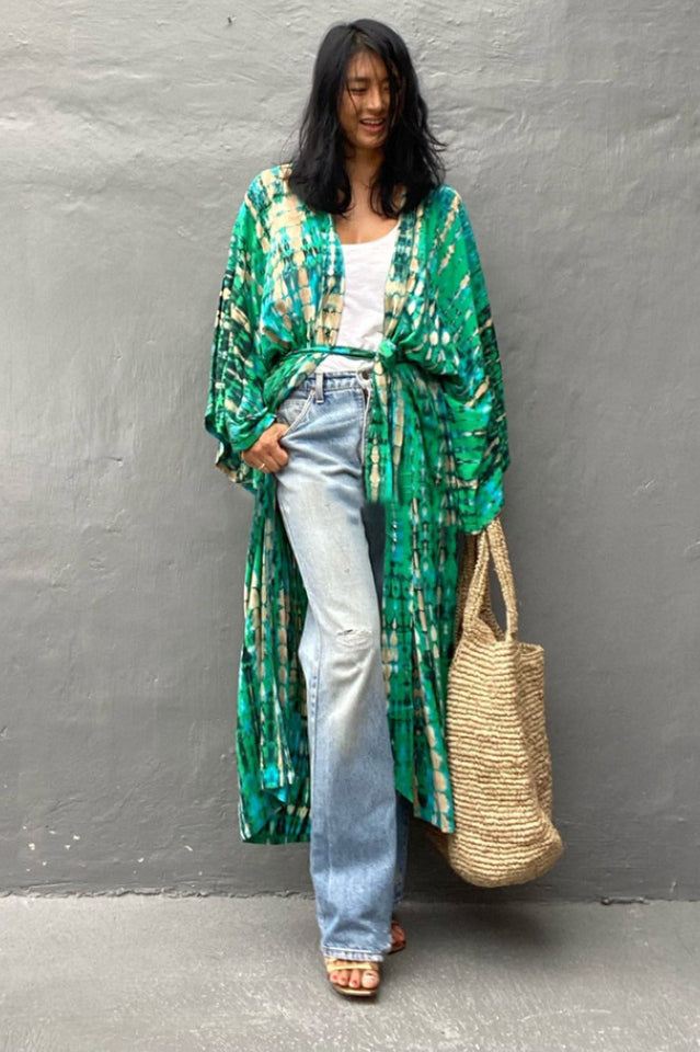 Beach Color Block Printing Cover Up - Seldom Seen Styles