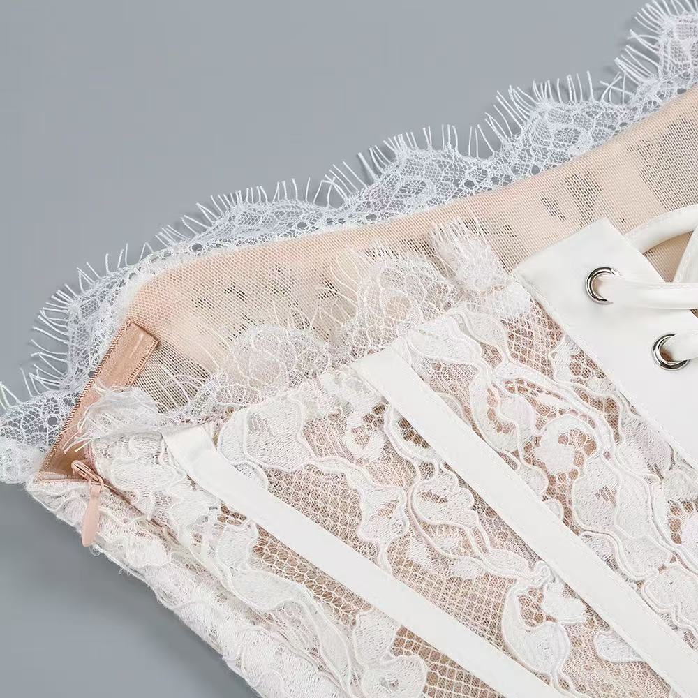 The lace corset mini dress - Seldom Seen Styles