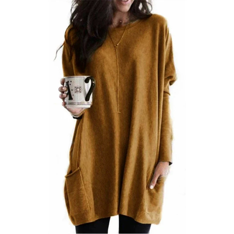 Chicbeautyy Women's Lightweight Long Sleeve Tunic Top - Seldom Seen Styles