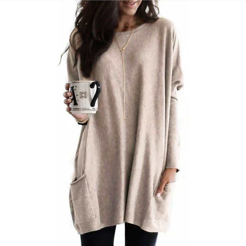 Chicbeautyy Women's Lightweight Long Sleeve Tunic Top - Seldom Seen Styles