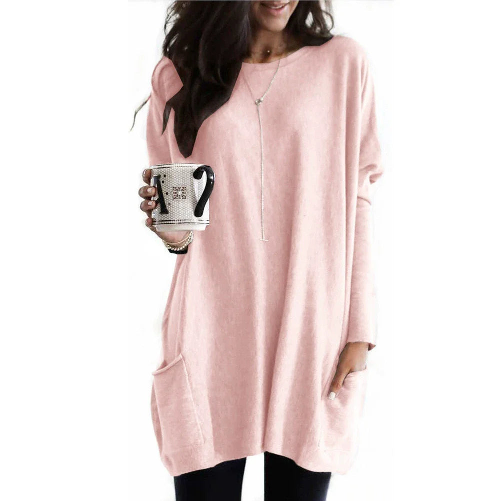Chicbeautyy Women's Lightweight Long Sleeve Tunic Top - Seldom Seen Styles