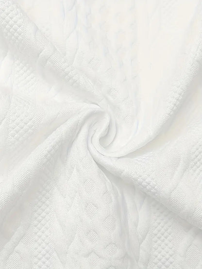 Elvarine | Textured Zip-Up Bomber Jacket