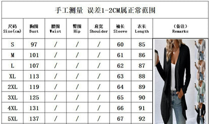 Cardigan Sweaters for Women Waterfall Open Front Long Sleeve Solid Color Fall Winter Coat Casual