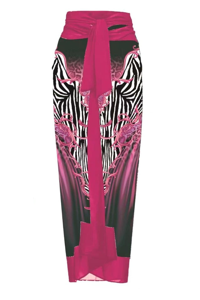 3D Flower One Piece Swimsuit & Skirt Set - Seldom Seen Styles