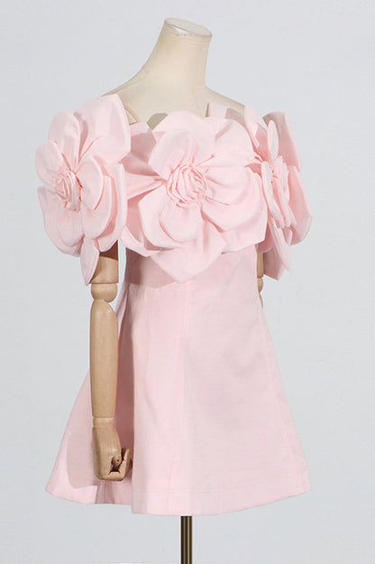 Chabela schulterfreies Minikleid mit Blumenmuster
